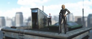 Super Injunction and Libel Woman - a Vue 9.5 Infinite Render with a CityEngine background