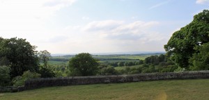View across Derbyshire countryside from Hardwick Hall