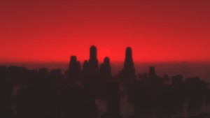 Sunrise City - Cityscape shrouded in low cloud at sunrise - modelled with CityEngine rendered with Vue 9.5 Infinite