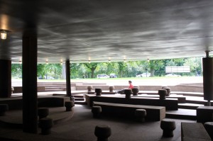 Serpentine Pavilion 2012 from inside looking to front