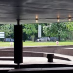 Serpentine Pavilion 2012 from inside looking towards the road