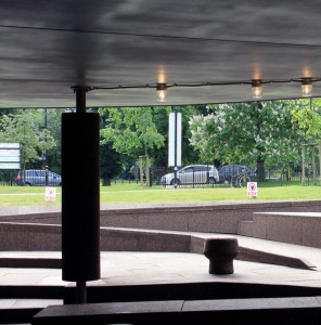 Serpentine Pavilion 2012 from inside looking towards the road