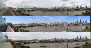 Three Panoramas from Tate Modern 2014, 2015 and 2016