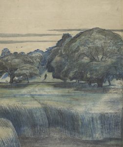 Paul Nash (1889–1946), The Wanderer, also called Path through trees - part of Places of the mind at the British Museum