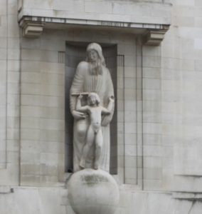 BBC Broadcasting House statue 2016