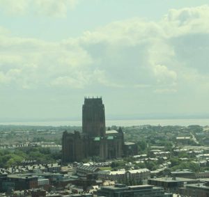 Liverpool's Anglican Cathedral from St John's Beacon